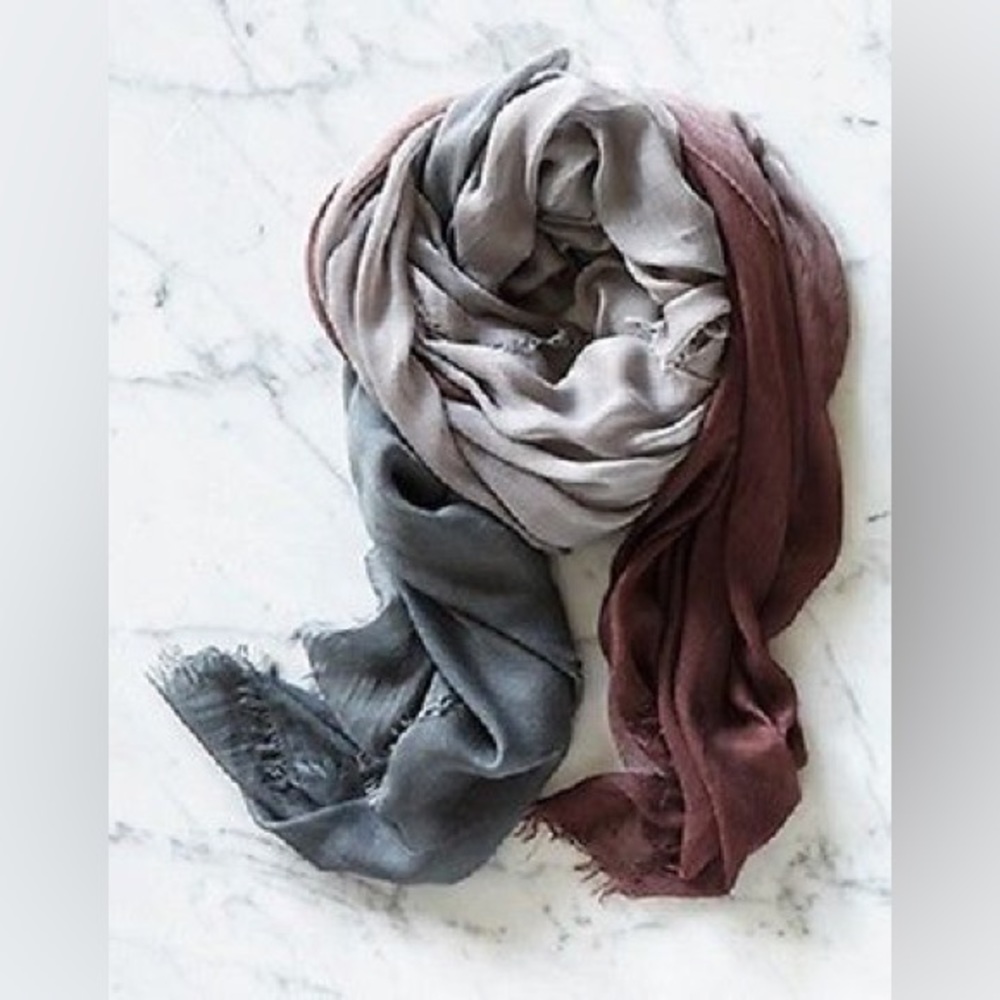 Tilo Ombré Modal Luxury scarf in Raisin